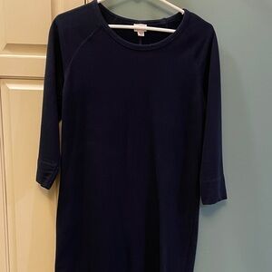 Merona Navy Blue Sweatshirt Dress medium